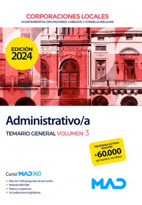Administrativo/a de Ayuntamientos, Diputaciones y otras Corporaciones Locales