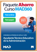 Paquete Ahorro Curso MAD360 + Test PAPEL y ONLINE Ayudante Técnico Educativo