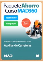Paquete Ahorro Curso MAD360 + Test PAPEL y ONLINE Auxiliar de Carreteras