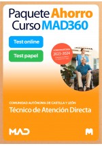 Paquete Ahorro Curso MAD360 + Test PAPEL y ONLINE Técnico/a de Atención Directa