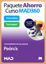 Paquete Ahorro Curso MAD360 + Test PAPEL y ONLINE Peón/a