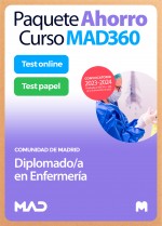 Paquete Ahorro Curso MAD360 + Test PAPEL y ONLINE Diplomado en Enfermería