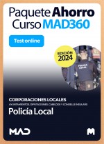 Paquete Ahorro Curso MAD360 + Test  ONLINE Policía Local