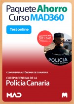 Paquete Ahorro Curso MAD360 + Test ONLINE Cuerpo General de la Policía Canaria (Escala Básica). Compra anticipada