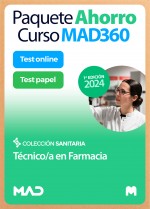 Paquete Ahorro Curso MAD360 Manual del Técnico/a en Farmacia de Instituciones Sanitarias