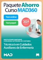 Paquete Ahorro Curso MAD360 + Test ONLINE Técnico/a en Cuidados Auxiliares de Enfermería