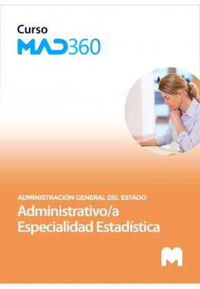 Curso MAD360 de Administrativo/a de la Administración del Estado, Especialidad Estadística con test en papel