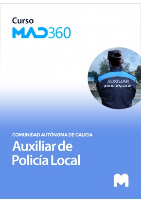 Curso MAD360 de Auxiliar de la Policía Local de la Comunidad Autónoma de Galicia con test en papel