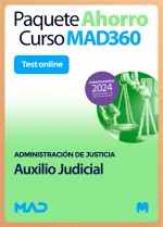 Paquete Ahorro Curso MAD360 + Test ONLINE Cuerpo de Auxilio Judicial