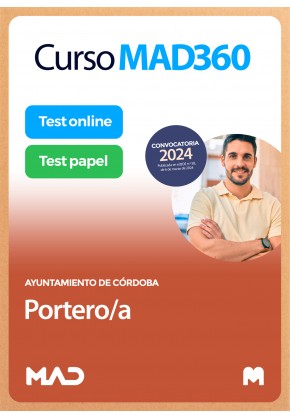 Curso MAD360 Oposiciones Portero/a + Temario Papel + Test Papel y Online