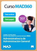 Curso MAD360 Oposiciones Administrativo/a + Temario Papel + Test Papel y Online. Compra anticipada