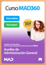Curso MAD360 Oposiciones Auxiliar Administrativo/a + Temario Papel + Test Papel y Online. Compra anticipada