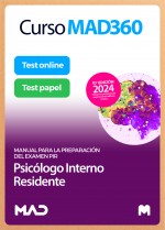 Curso MAD360 preparación examen PIR (Psicólogo Interno Residente)+ Temario Papel + Test Papel y Online. Compra anticipada