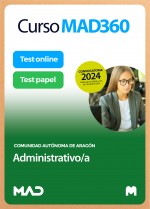 Curso MAD360 Oposiciones Administrativo/a + Temario Papel + Test Papel y Online