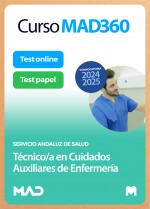 Curso MAD360 Oposiciones Técnico/a en Cuidados Auxiliares de Enfermería SAS + Libros papel