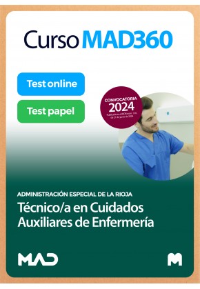 Curso MAD360 Técnico/a en Cuidados Auxiliares de Enfermería de la Administración Especial  + Libros papel