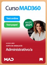 Curso MAD360 Administrativo/a (acceso libre) + Libros papel