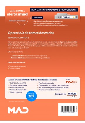 Operario/a de cometidos varios