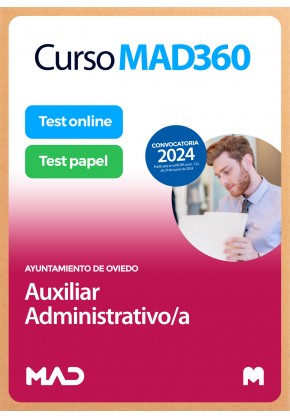 Curso MAD360 Auxiliar Administrativo/a + Libros papel