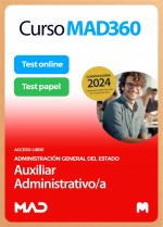 Curso MAD360 Auxiliar Administrativo/a (acceso libre) + Libros papel