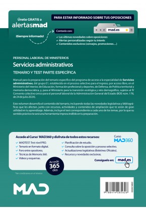 Servicios administrativos (Grupo Profesional E1). Personal laboral de Ministerios