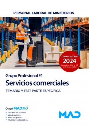 Servicios comerciales (Grupo Profesional E1). Personal laboral de Ministerios