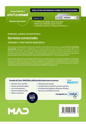 Servicios comerciales (Grupo Profesional E1). Personal laboral de Ministerios