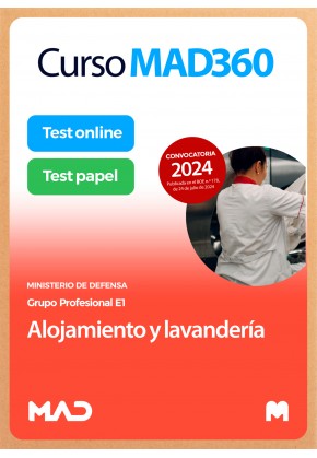 Curso MAD360 Alojamiento y lavandería (Grupo Profesional E1) + Libros papel