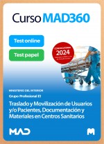 Curso MAD360 Traslado y Movilización de Usuarios y/o Pacientes, Documentación y Materiales en Centros Sanitarios + Libros papel