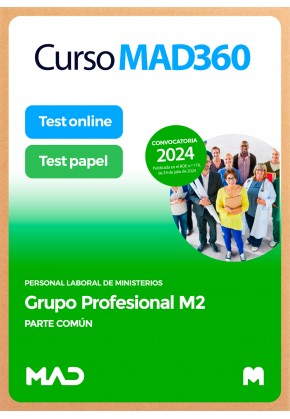 Curso MAD360 Personal Laboral de Ministerios (Grupo M2) + Libros Papel