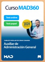 Curso MAD360 12 meses Auxiliar de Administración General del Cabildo Insular de Gran Canaria + Libros papel