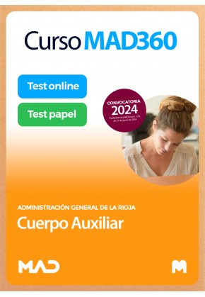 Curso MAD360 Cuerpo Auxiliar de Administración General + Libros papel