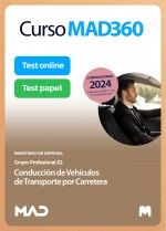 Curso MAD360 Conducción de Vehículos de Transporte por Carretera (Grupo E2 - Programa 3) + Libros Papel