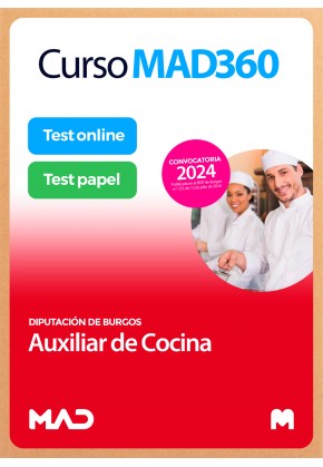 Curso MAD360 Auxiliar de Cocina + Libros Papel