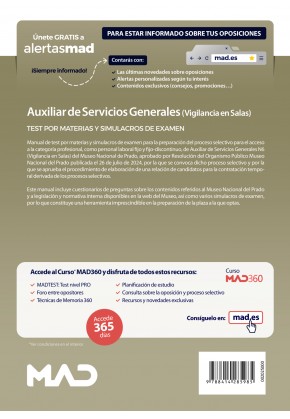 Auxiliar de Servicios Generales (Vigilancia en Salas)