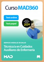 Curso MAD360 Oposiciones Técnico/a en Cuidados Auxiliares de Enfermería SAS + Libros papel