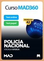 Curso MAD360 Oposiciones Policía Nacional Escala Básica Promoción 42 + Libros Papel