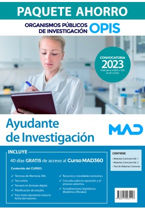 Paquete Ahorro Ayudante de Investigación