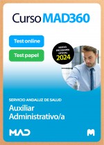 Curso MAD360 Oposiciones Auxiliar Administrativo/a + Libros papel