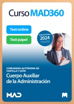 Curso MAD360 Cuerpo Auxiliar de la Administración + Libros Papel