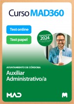 Curso MAD360  Auxiliar Administrativo/a Ayuntamiento de Córdoba + Libros Papel