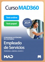 Curso MAD360 Empleado de Servicios (Personal Laboral Grupo 3) + Libros Papel