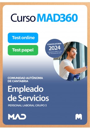 Curso MAD360 Empleado de Servicios (Personal Laboral Grupo 3) + Libros Papel