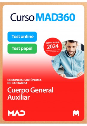 Curso MAD360 Cuerpo General Auxiliar + Libros Papel