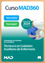 Curso MAD360 Técnico/a en Cuidados Auxiliares de Enfermería Comunidad Autónoma de Cantabria + Libros Papel