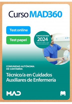 Curso MAD360 Técnico/a en Cuidados Auxiliares de Enfermería Comunidad Autónoma de Cantabria + Libros Papel