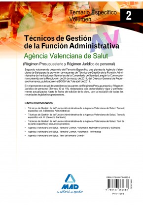 Técnicos de Gestión de la Función Administrativa de la Agencia Valenciana de Salud