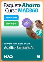 Paquete Ahorro Curso MAD360 + Test PAPEL y ONLINE Auxiliar Sanitario/a