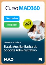 Curso MAD360 Escala Auxiliar Básica de Soporte Administrativo + Libros papel