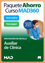 Paquete Ahorro Curso MAD360 + Libros PAPEL Auxiliar de Clínica